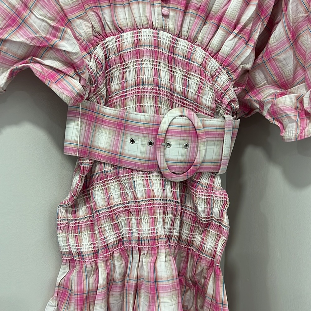 Nicholas  Smocked Panel Dress pink - Picture 5 of 9